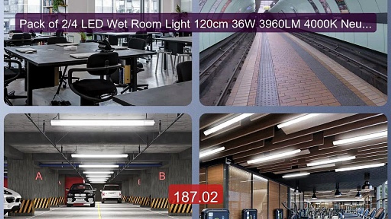 Pack of 2/4 LED Wet Room Light 120cm 36W 3960LM 4000K Neutral White... -- Top Rated 2026 | Buy Now!