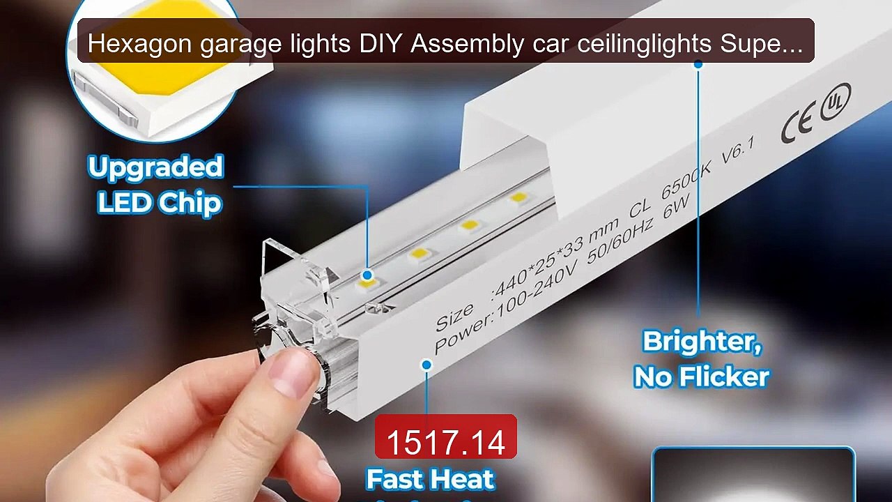 Hexagon garage lights DIY Assembly car ceilinglights Super ... -- Top Pick 2026 | Unbeatable Price!