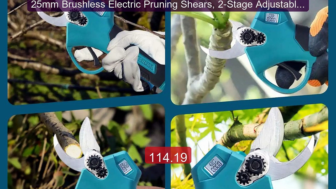 25mm Brushless Electric Pruning Shears, 2-Stage Adjustable Cor... -- Hot Deal 2026 | Limited Offer!
