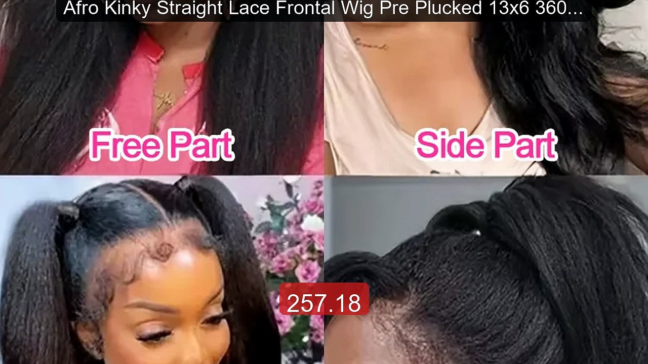 Afro Kinky Straight Lace Frontal Wig Pre Plucked 13x6 360 Lace... -- Hot Deal 2026 | Limited Offer!
