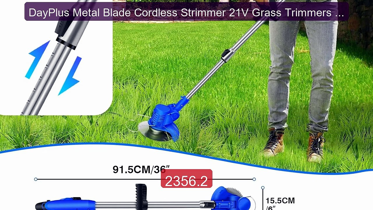 DayPlus Metal Blade Cordless Strimmer 21V Grass Trimmers With 10 M... -- Best Deal 2026 | Shop Now!