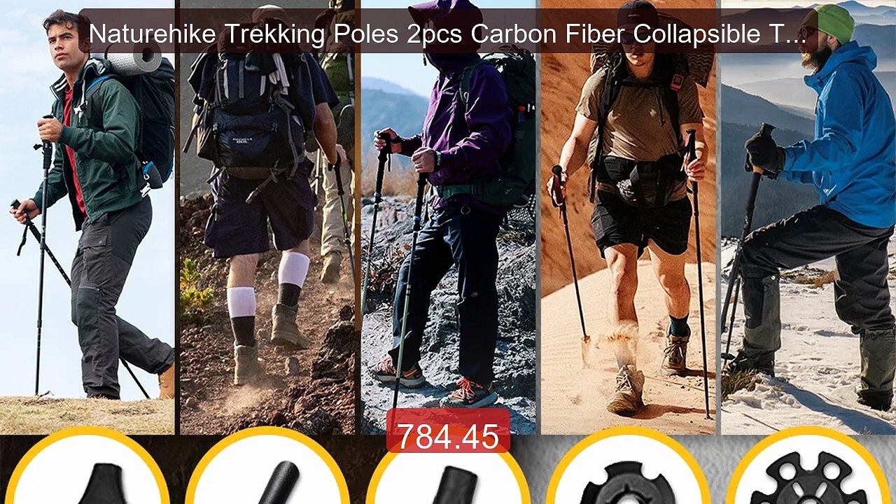 Naturehike Trekking Poles 2pcs Carbon Fiber Col...