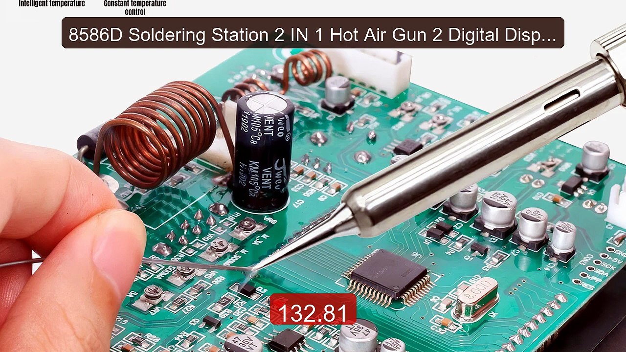 8586D Soldering Station 2 IN 1 Hot Air Gun 2 Digital Display ... -- Amazing Value 2026 | Must Have!