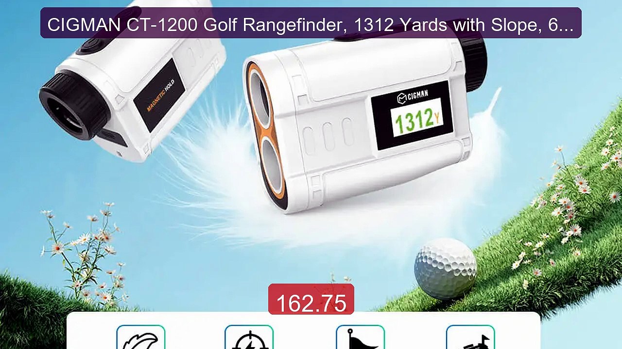 CIGMAN CT-1200 Golf Rangefinder, 1312 Yards with Slope, 6X Mag... -- Hot Deal 2026 | Limited Offer!