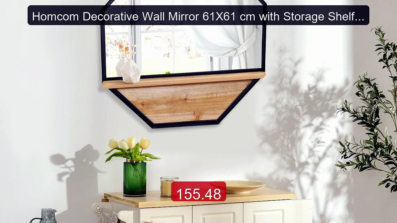Homcom Decorative Wall Mirror 61X61 cm with Storage Shelf f... -- Top Pick 2026 | Unbeatable Price!