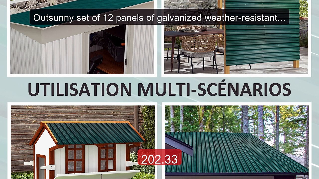 Outsunny set of 12 panels of galvanized weather-resistant ste... -- Amazing Value 2026 | Must Have!