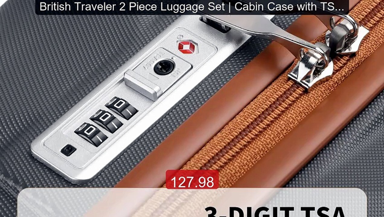 British Traveler 2 Piece Luggage Set | Cabin Case with TSA Lock & T... -- Top Rated 2026 | Buy Now!