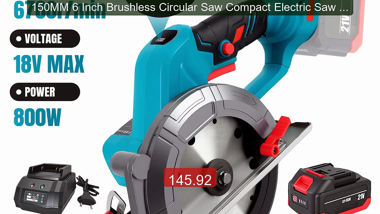 150MM 6 Inch Brushless Circular Saw Compact Electric Saw Wood Meta... -- Best Deal 2026 | Shop Now!