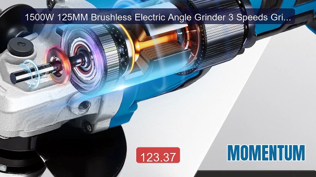 1500W 125MM Brushless Electric Angle Grinder 3 Speeds Grinder ... Hot Deal 2026 | Limited Offer!
