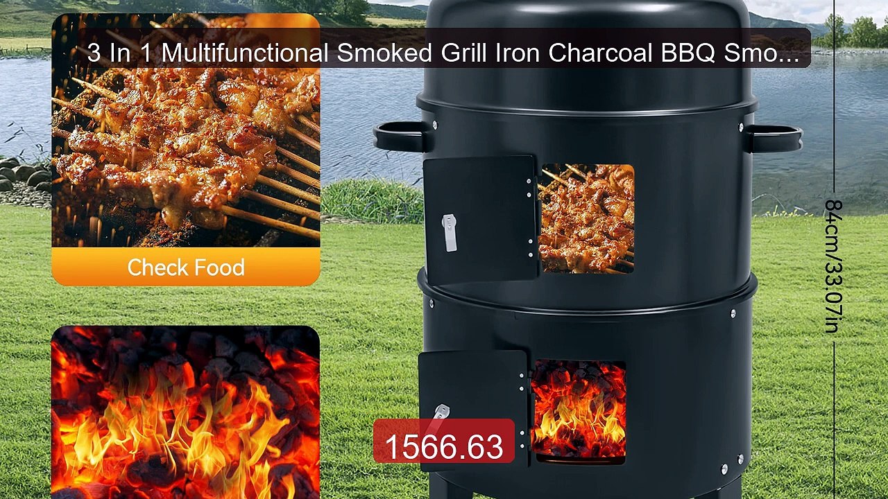 3 In 1 Multifunctional Smoked Grill Iron Charco...