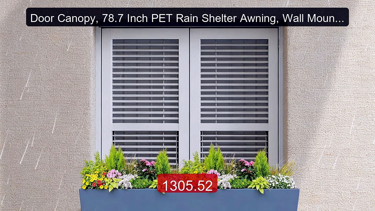 Door Canopy, 78.7 Inch PET Rain Shelter Awning, Wall Mounted Transp... -- Top Rated 2026 | Buy Now!