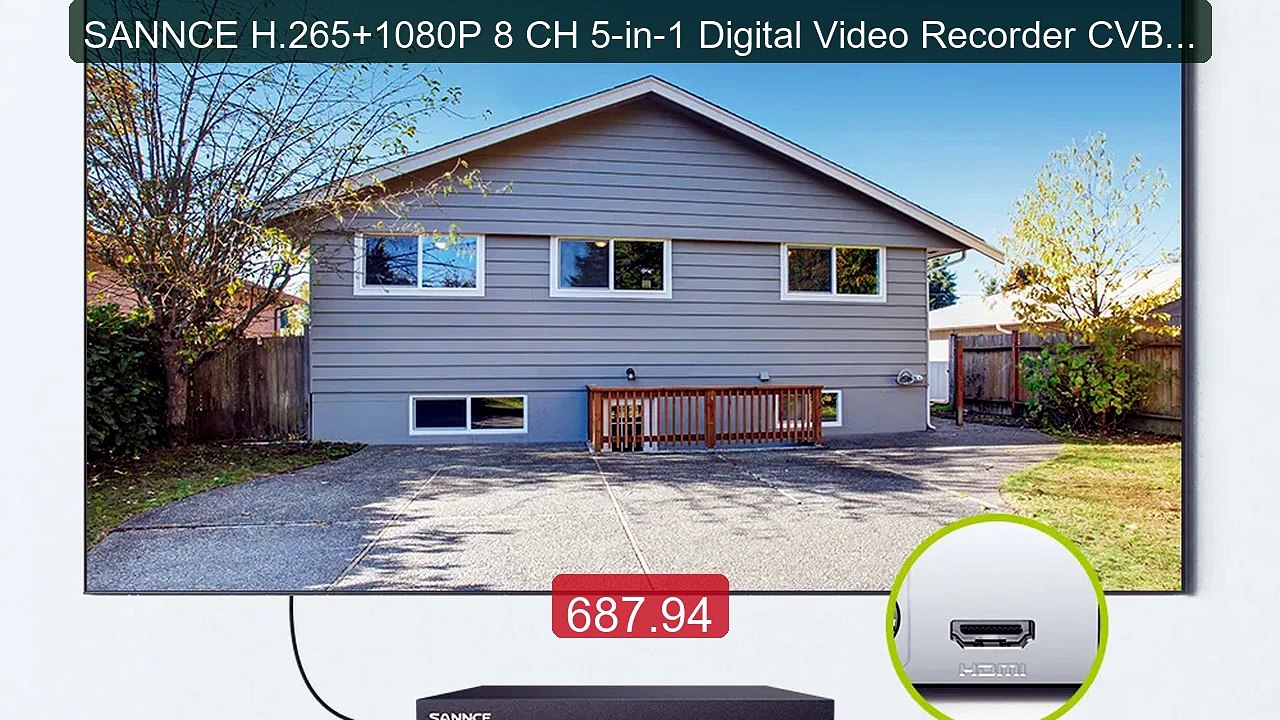 SANNCE H.265+1080P 8 CH 5-in-1 Digital Video Recorder CVBS/AH... -- Amazing Value 2026 | Must Have!