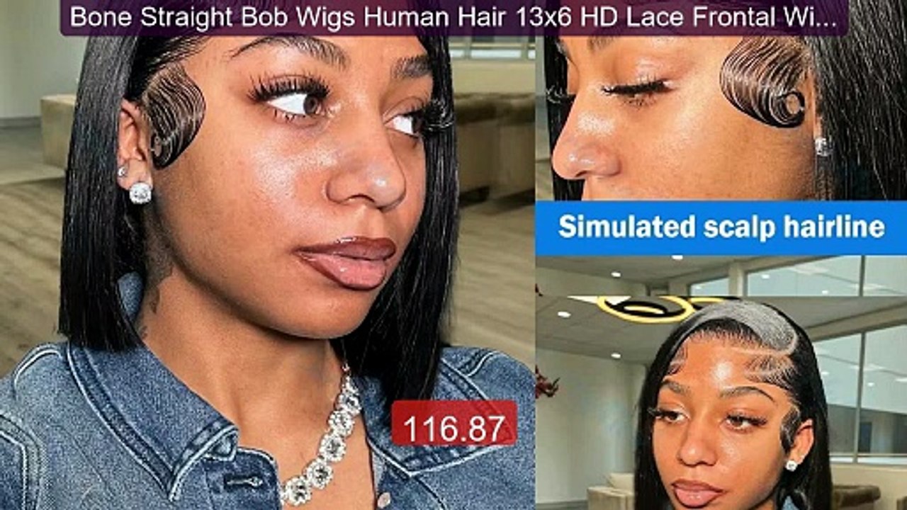 Bone Straight Bob Wigs Human Hair 13x6 HD Lace Frontal Wig Prepluck... -- Top Rated 2026 | Buy Now!