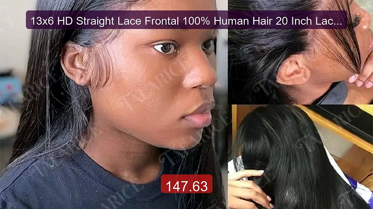 13x6 HD Straight Lace Frontal 100% Human Hair 20 Inch Lace Clo... -- Best Buy 2026 | Great Quality!