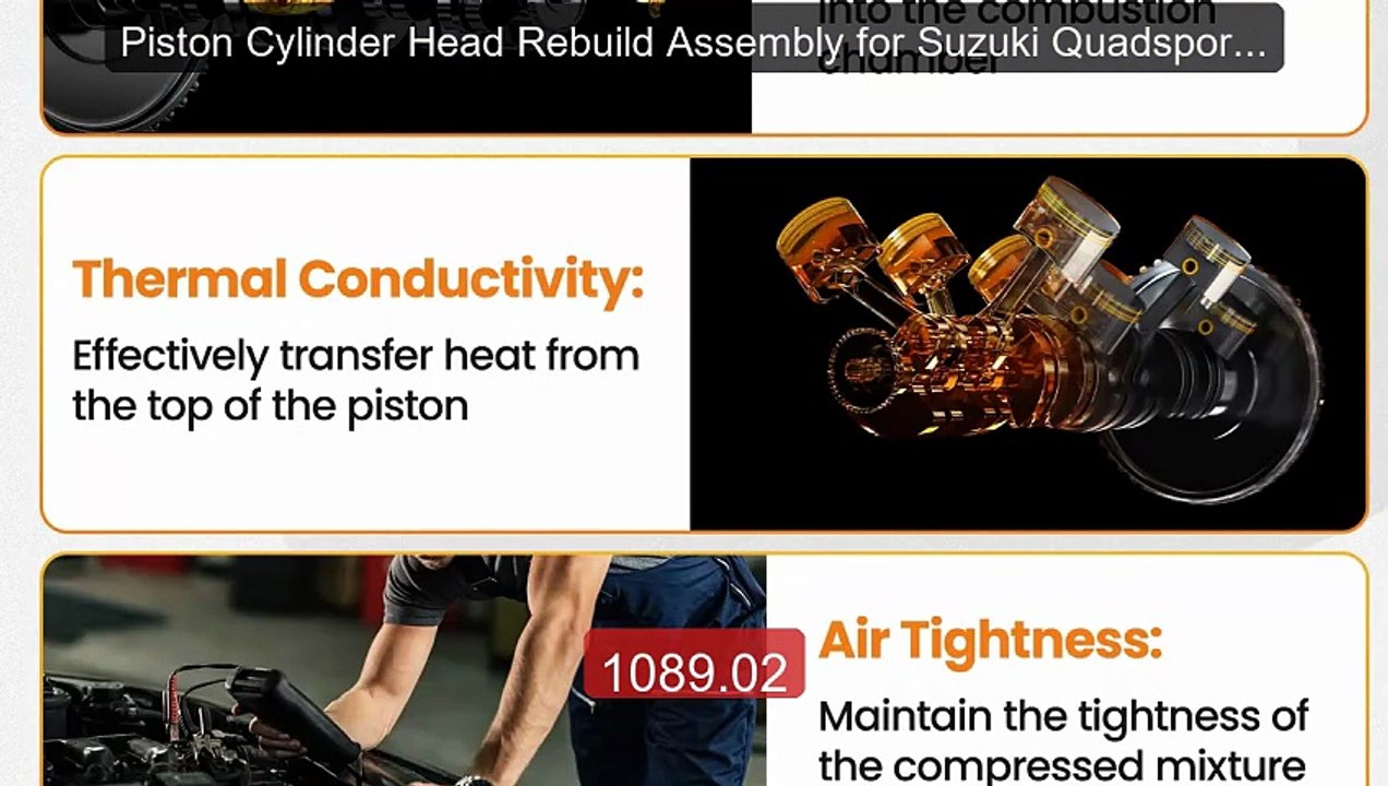 Piston Cylinder Head Rebuild Assembly for Suzuki Quadsport LT ... -- Best Buy 2026 | Great Quality!