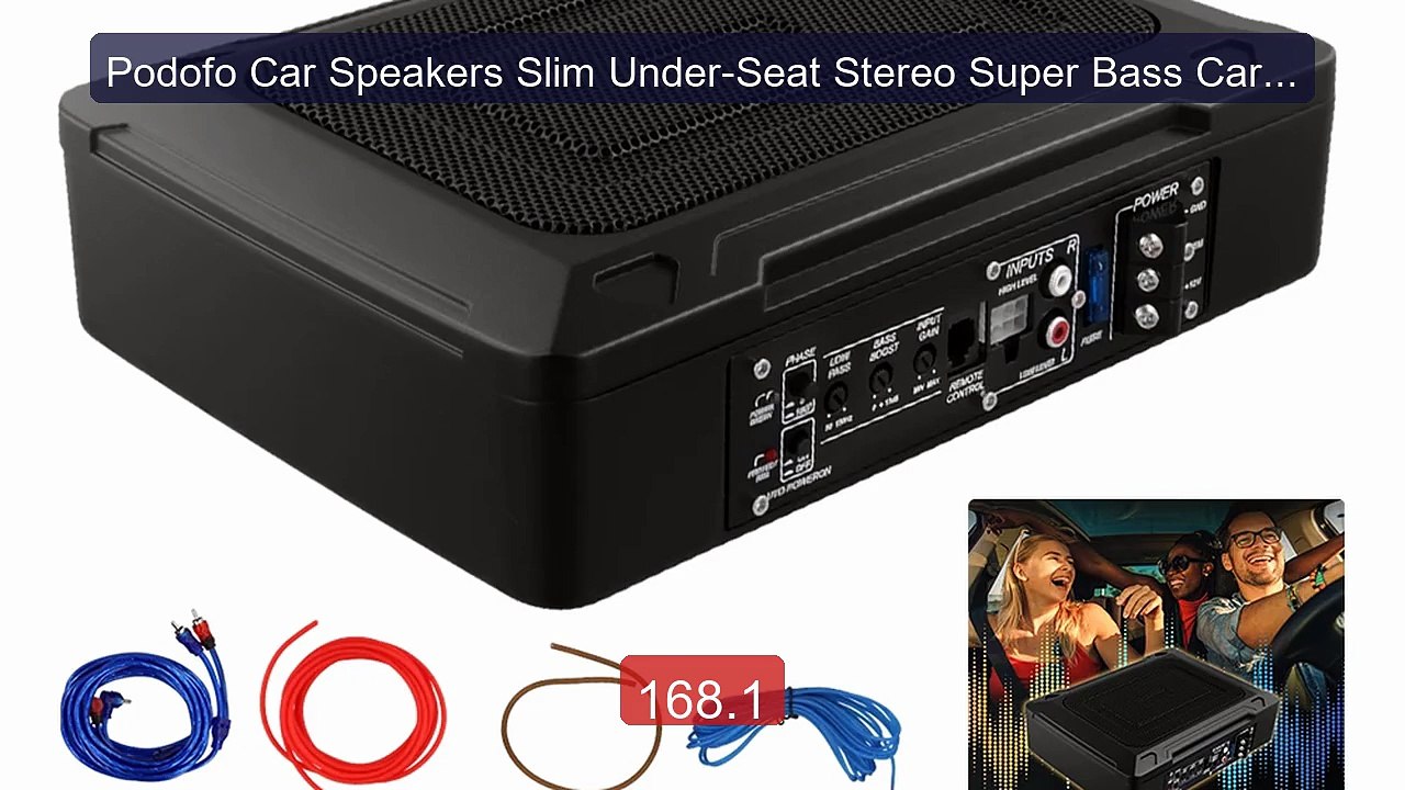 Podofo Car Speakers Slim Under-Seat Stereo Super Bass Car Subw... -- Best Buy 2026 | Great Quality!