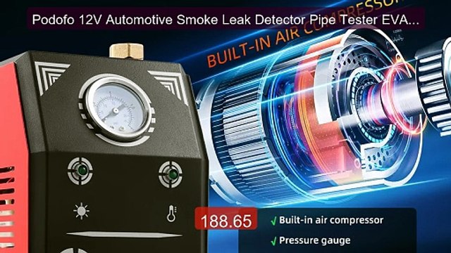 Podofo 12V Automotive Smoke Leak Detector Pipe Tester EVAP ... Top Pick 2026 | Unbeatable Price!