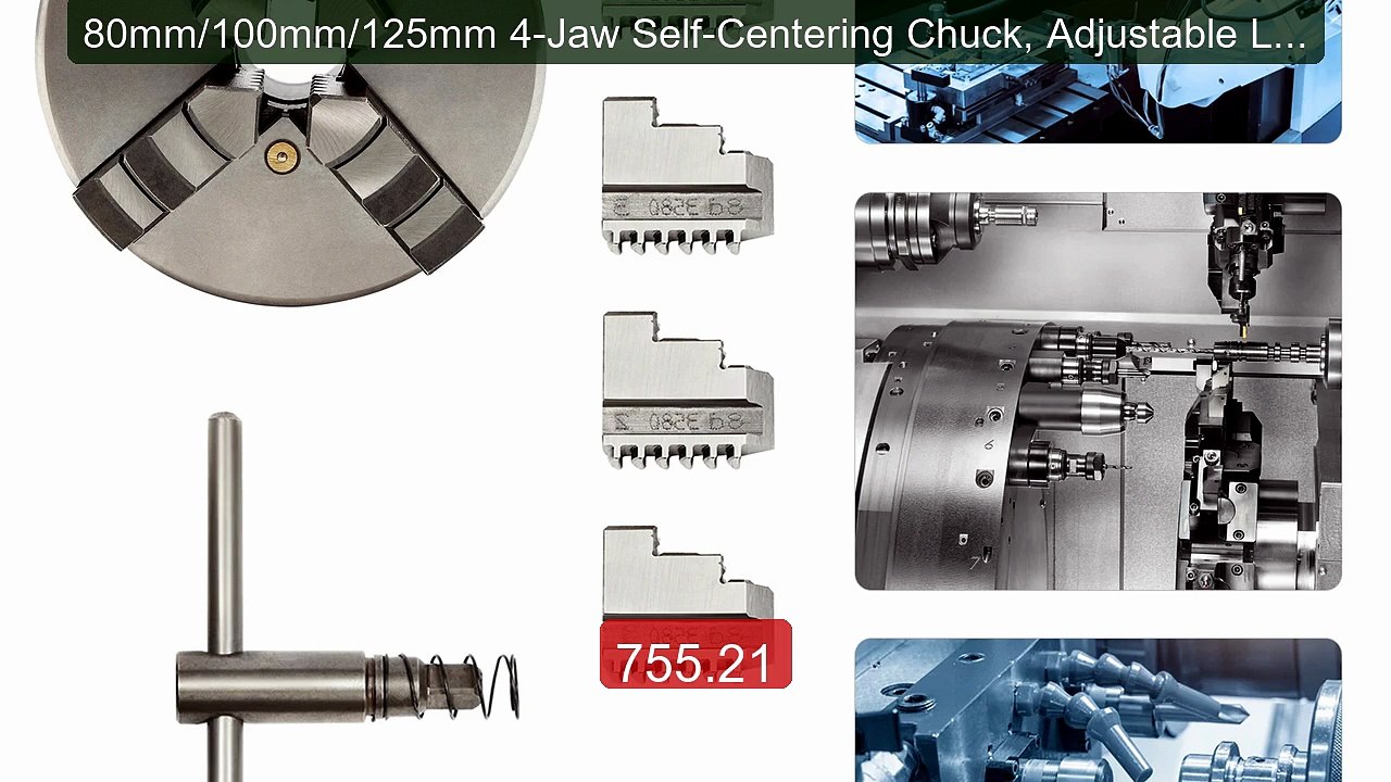 80mm/100mm/125mm 4-Jaw Self-Centering Chuck, Adjustable Lathe Chuck... -- Top Rated 2026 | Buy Now!