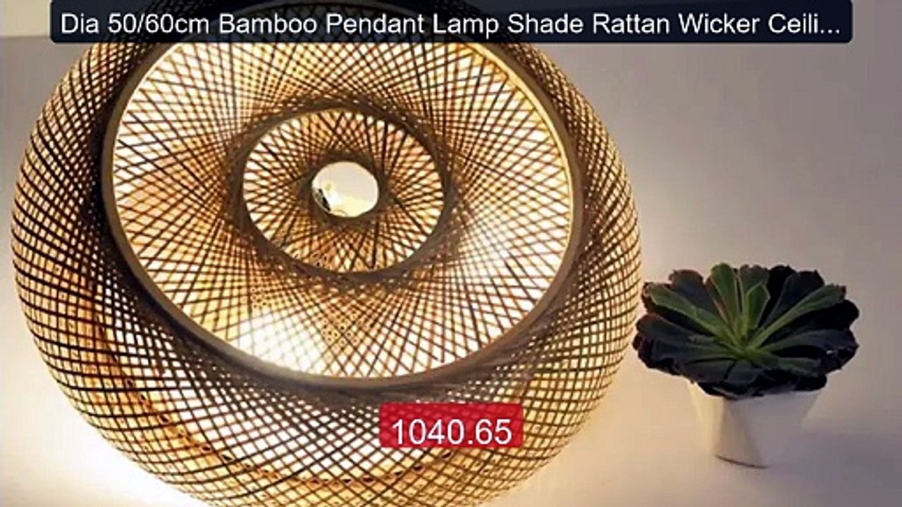 Dia 50/60cm Bamboo Pendant Lamp Shade Rattan Wicker Ceiling... -- Top Pick 2026 | Unbeatable Price!