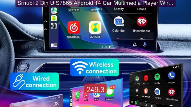 Srnubi 2 Din UIS7865 Android 14 Car Multimedia Player Wireless Car... Best Deal 2026 | Shop Now!