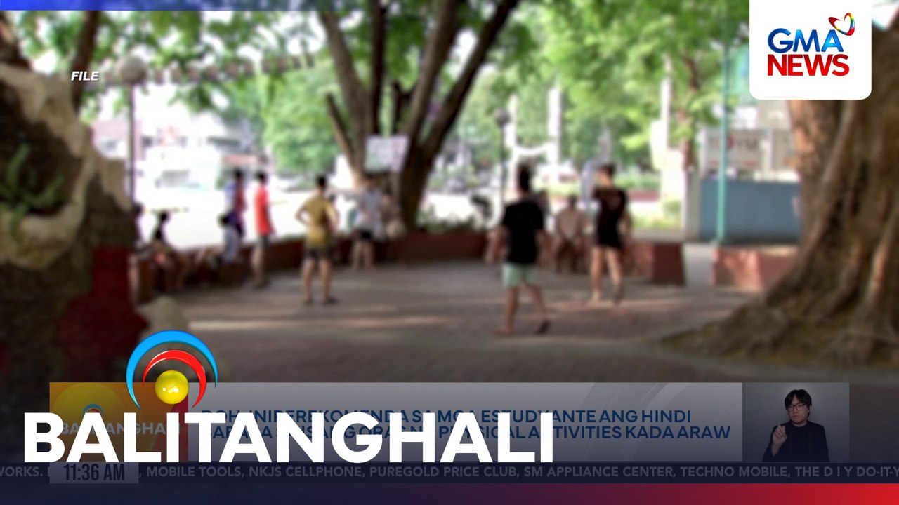 DOH, inirerekomenda sa mga estudyante ang hindi bababa sa isang oras na physical activities kada araw | Balitanghali