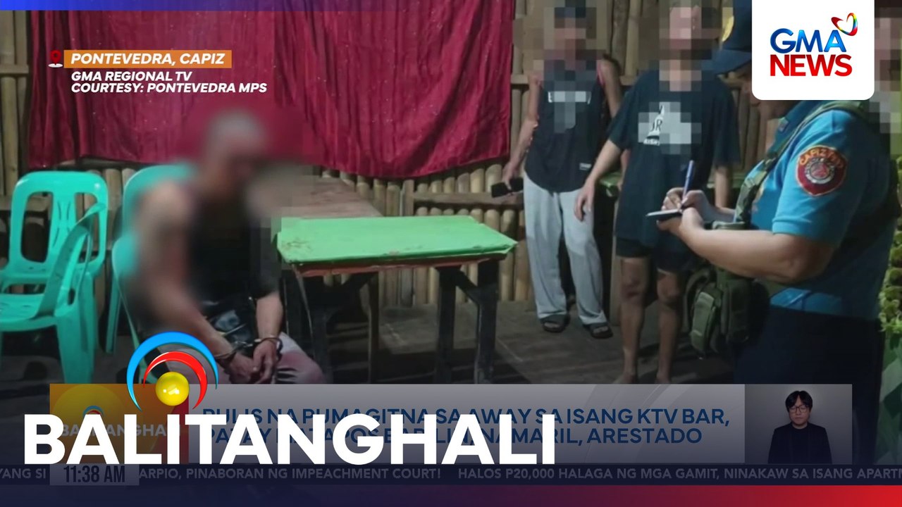 Pulis na pumagitna sa away sa isang KTV bar, patay matapos barilin; namaril, arestado | Balitanghali