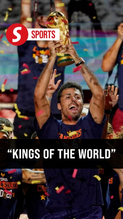 Spanish players celebrate World Cup triumph with huge Madrid crowds