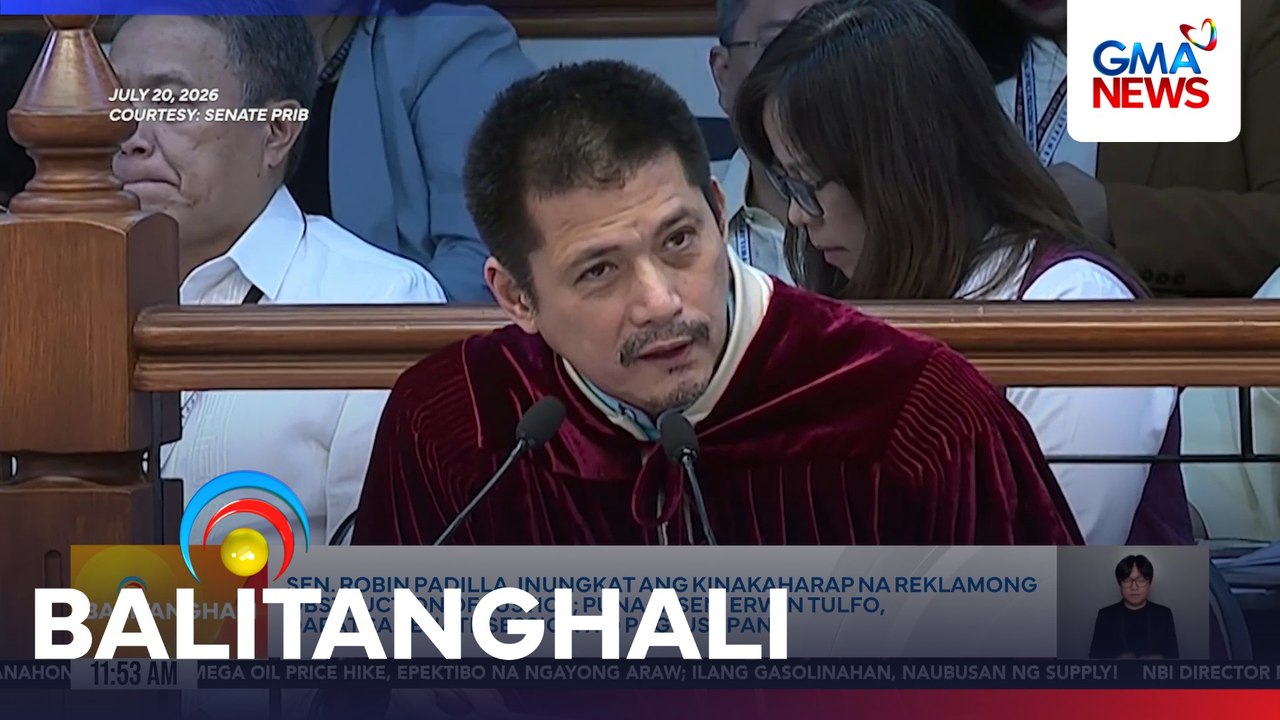 Sen. Robin Padilla, inungkat ang kinakaharap na reklamong obstruction of justice; puna ni Sen. Erwin Tulfo, dapat sa Senate session ito pag-usapan | Balitanghali