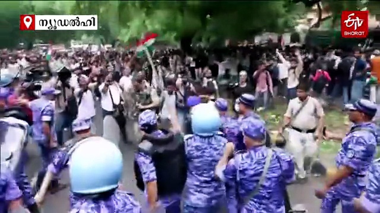 രാജ്യതലസ്ഥാനത്ത് വൻ സംഘര്‍ഷം, പാര്‍ലമെൻ്റിലേക്ക് മാര്‍ച്ച് നടത്തുന്ന സിജെപി പ്രവര്‍ത്തകരെ അടിച്ചോടിച്ച് ഡല്‍ഹി പൊലീസ്