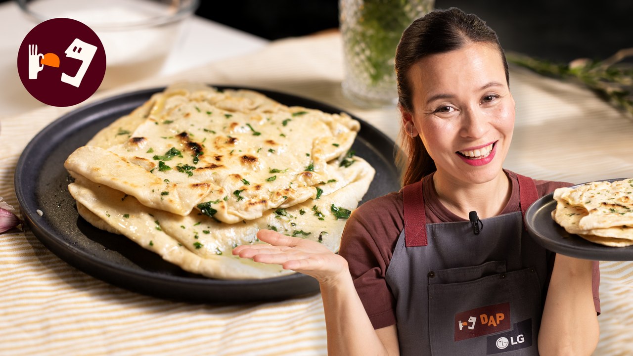 Cómo hacer pan naan casero en sartén