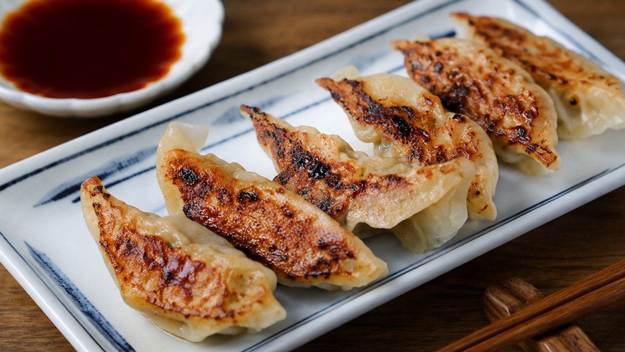 Crispy Pork Gyoza With Juicy Filling 🥟