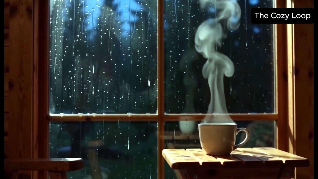 Cozy Cabin Rain & Soft Piano Music for Deep Sleep, Study & Relaxation