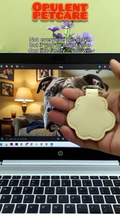 Leather Key Chain Pet Hair Storage Ornament – Cute Paw-Shaped Design & Pet Fur Keepsake