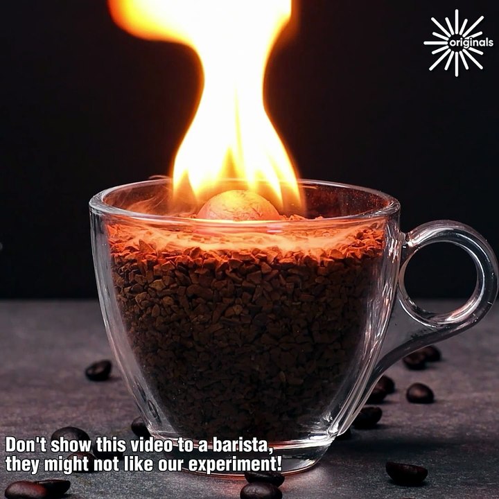 Experiment of the day: 1000°C fireball vs food!