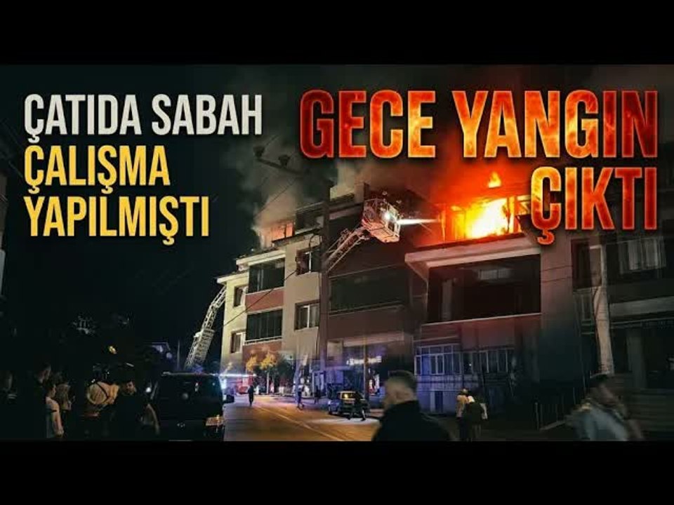 Çatı Yanınca Mahalle Sokağa Döküldü, Elektrikler Kesildi!