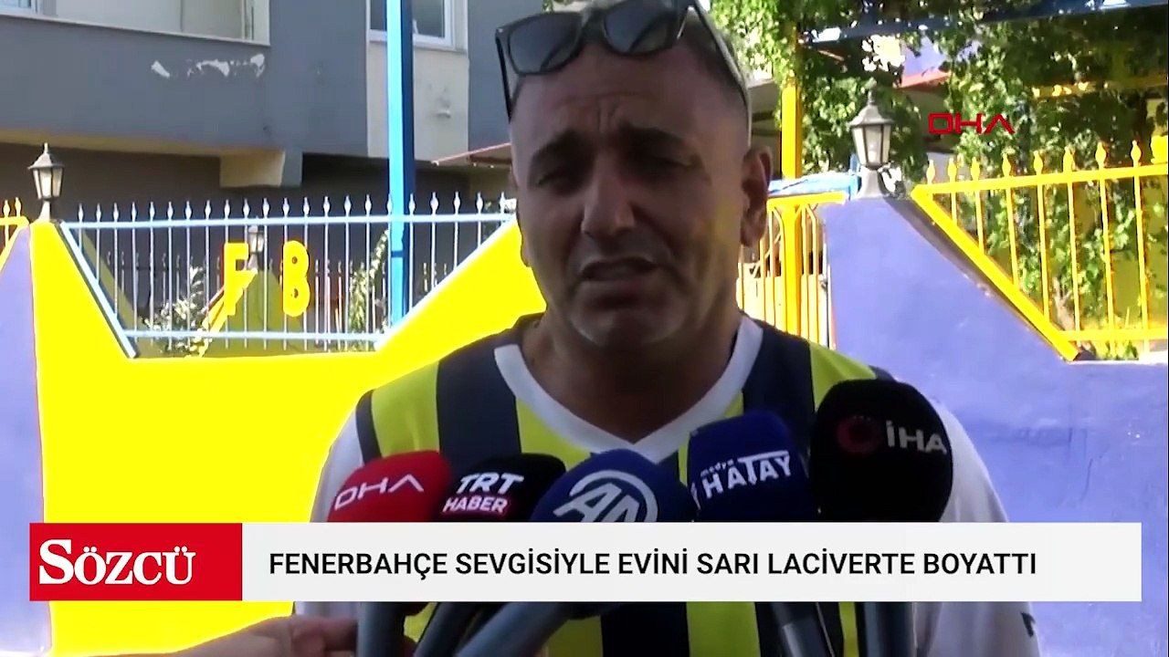Hataylı depremzede, Fenerbahçe sevgisiyle evini sarı-lacivert renklere boyattı