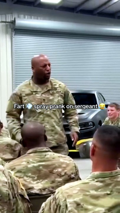 Sergeants React to Fart Spray During Muster!