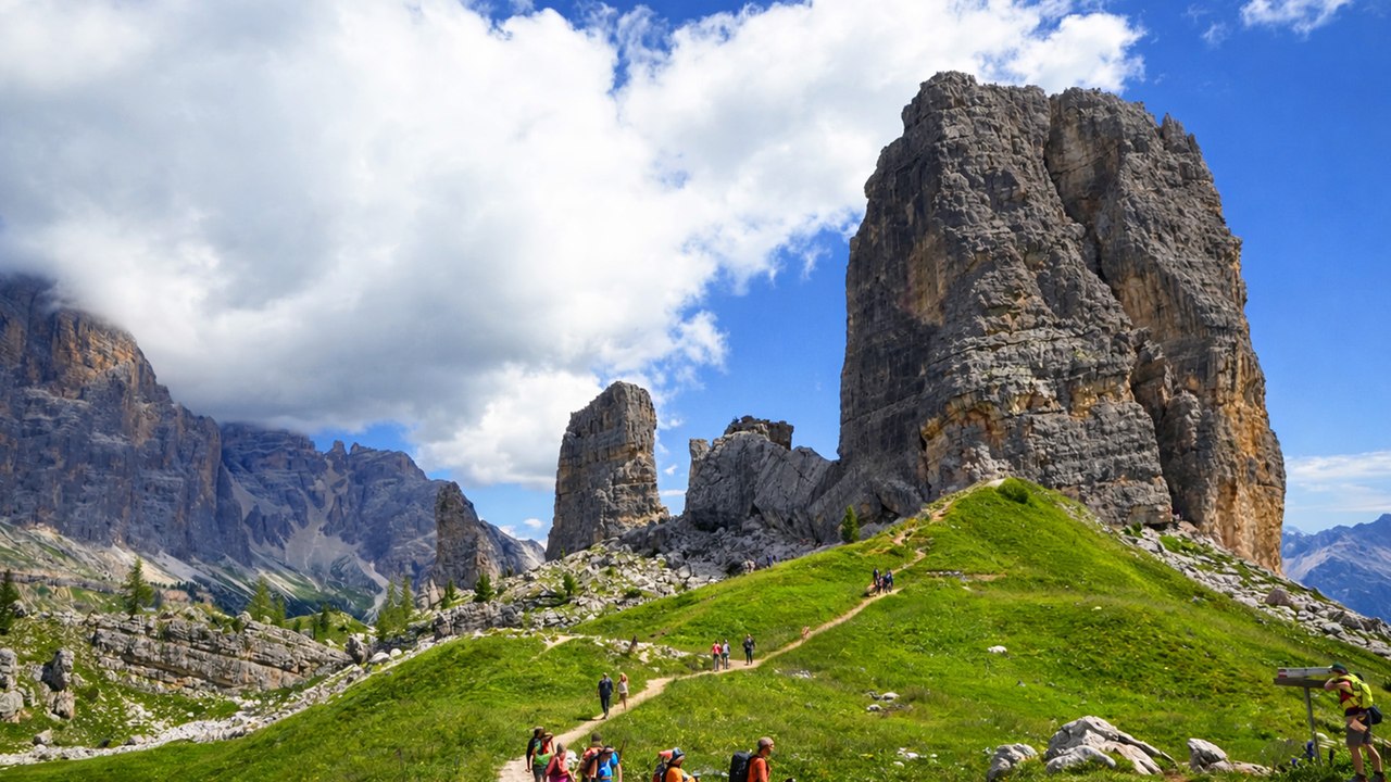 Cinque Torri Dolomites Nature Tour 4K 60fps