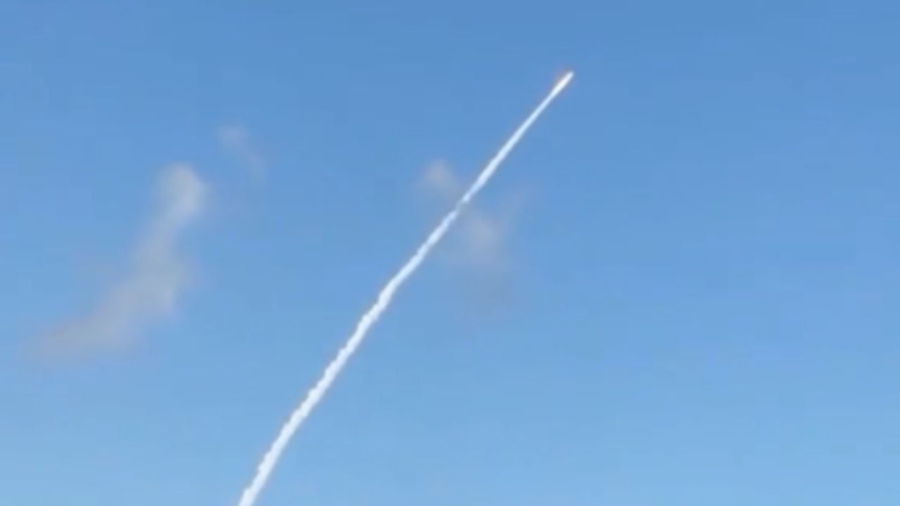Artemis II Rocket Climbs Slowly Into The Florida Sky