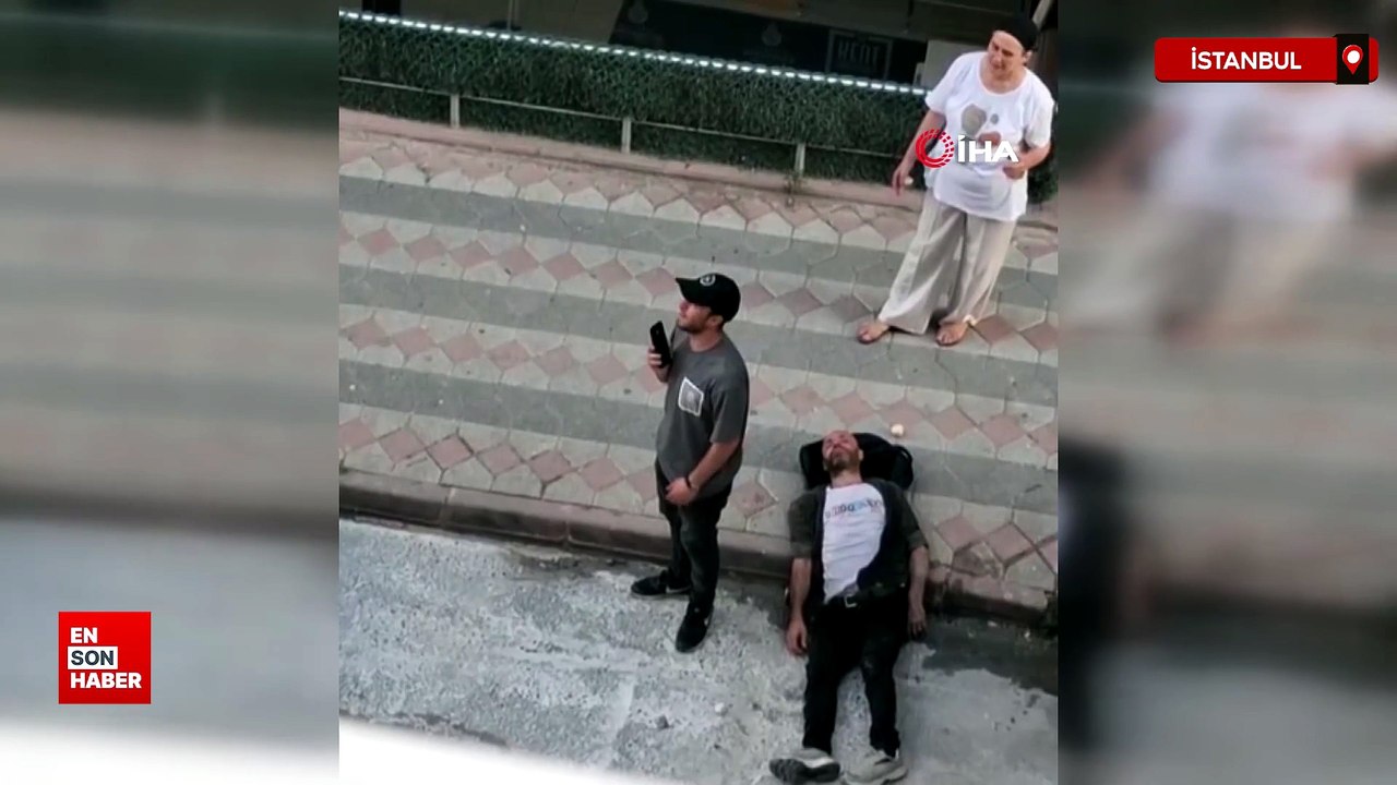 Arnavutköy'de kafasını kamyonet kasasına vurup bayıldı