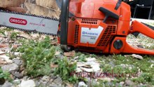 Husqvarna 365 x torq 71cc professional gas chainsaw 4.9hp with stihl chain start and test in wood