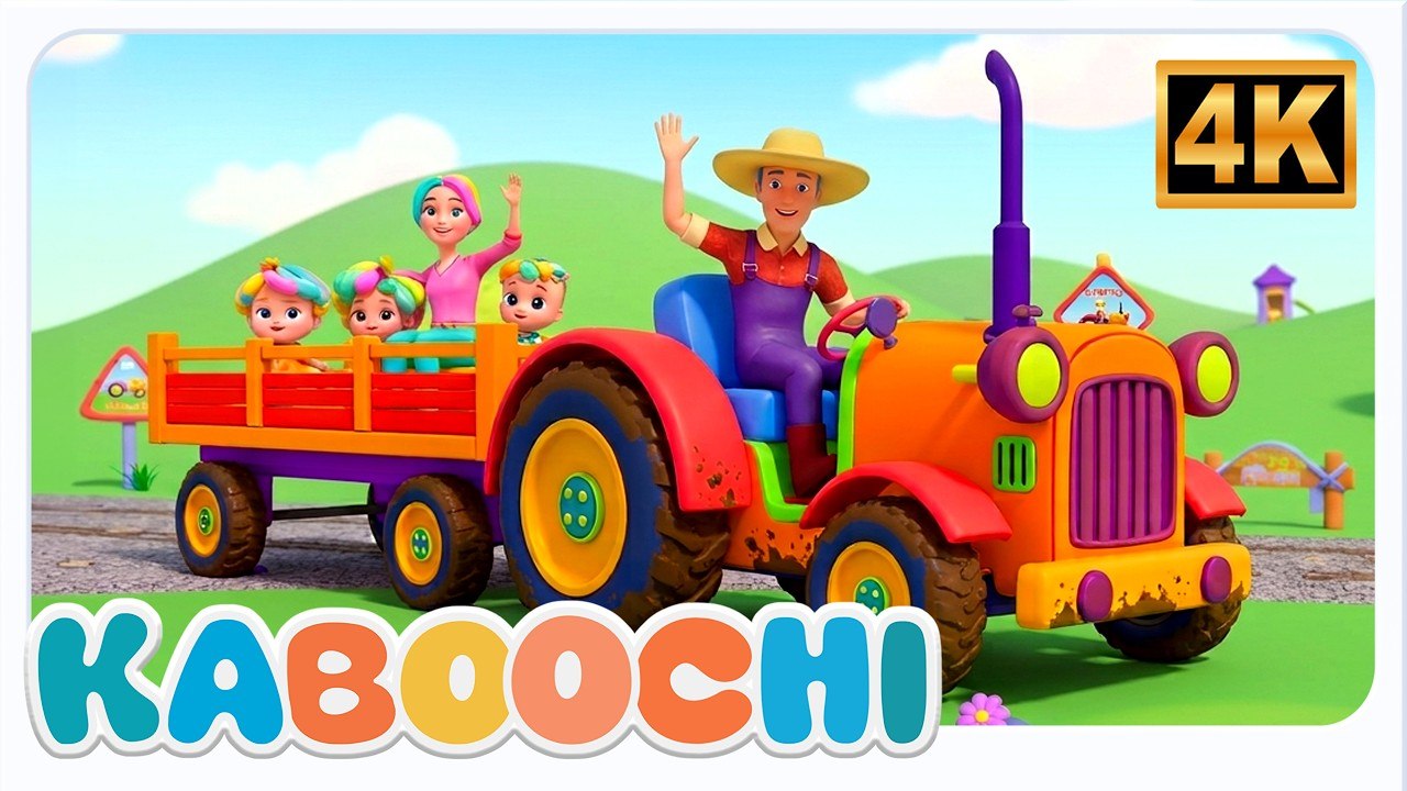 Wheels On The Tractor | Kids Baby Club | Nursery Rhymes & Kids Songs | Tractor Song for Children