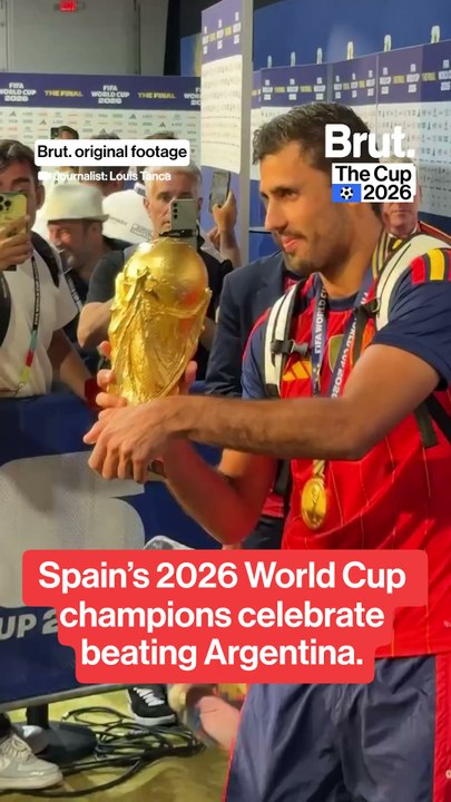Spain's players after winning the World Cup.