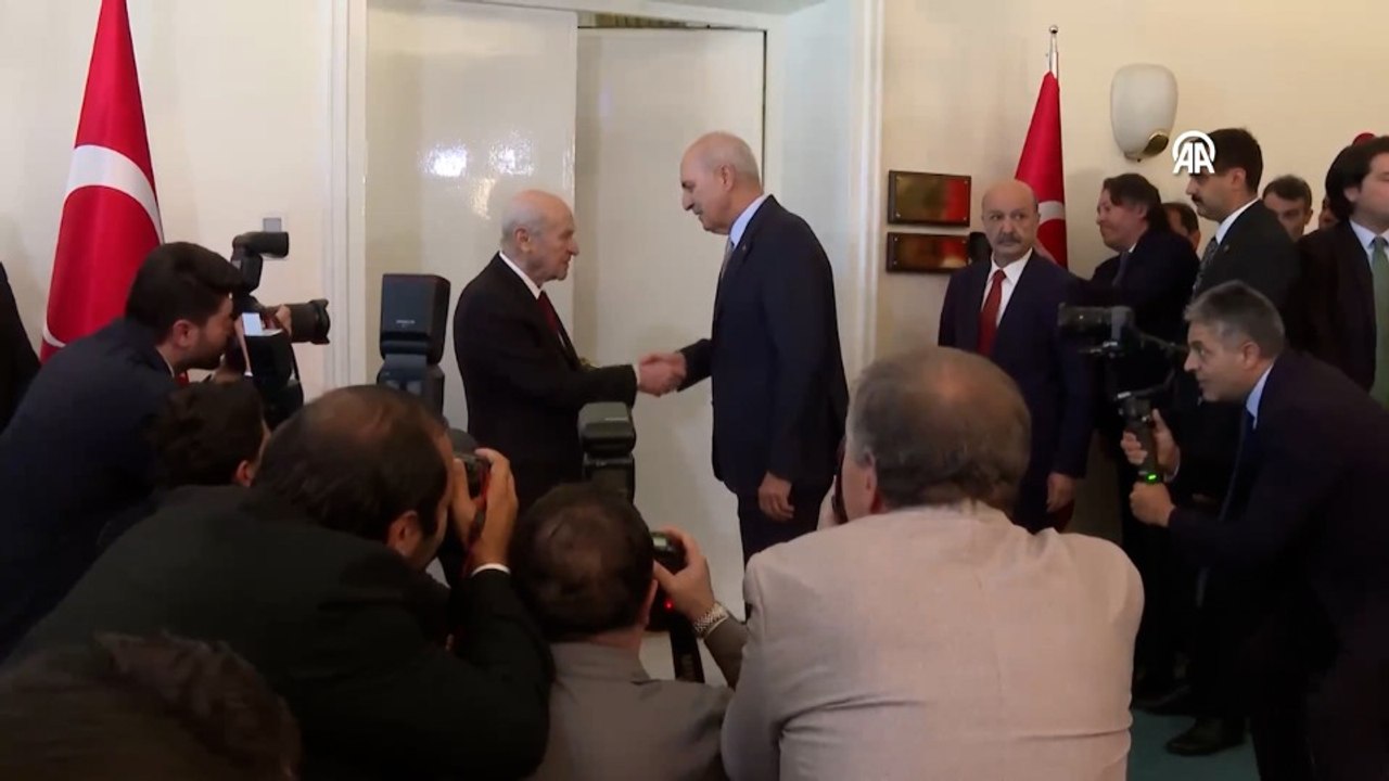 TBMM Başkanı Kurtulmuş, MHP Genel Başkan Bahçeli'yi ziyaret etti