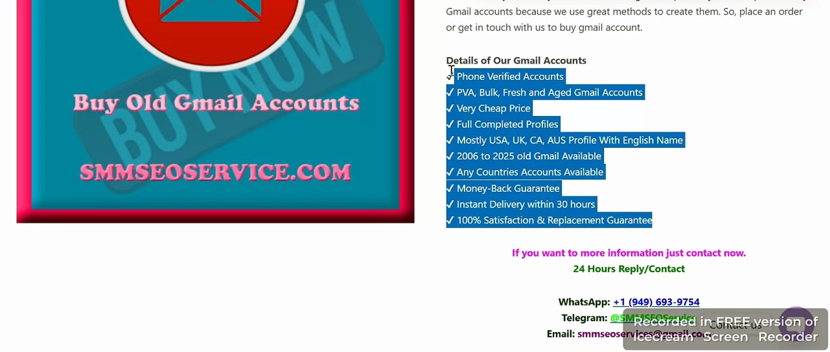 Sites to Buy Old Gmail Accounts In (PVA & Aged)