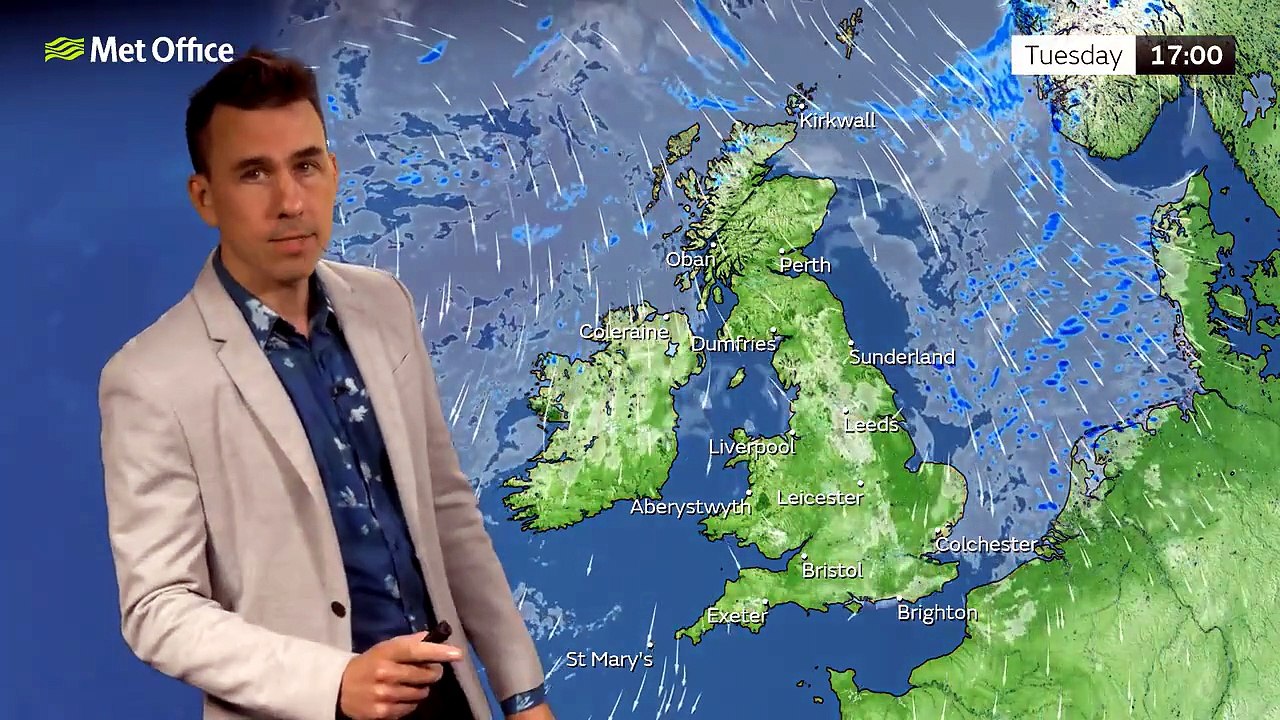 Met Office Tuesday Afternoon Weather Forecast 21/07/2026