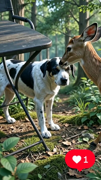 Deer and dog friendship #deer #dog #kingdomofawais