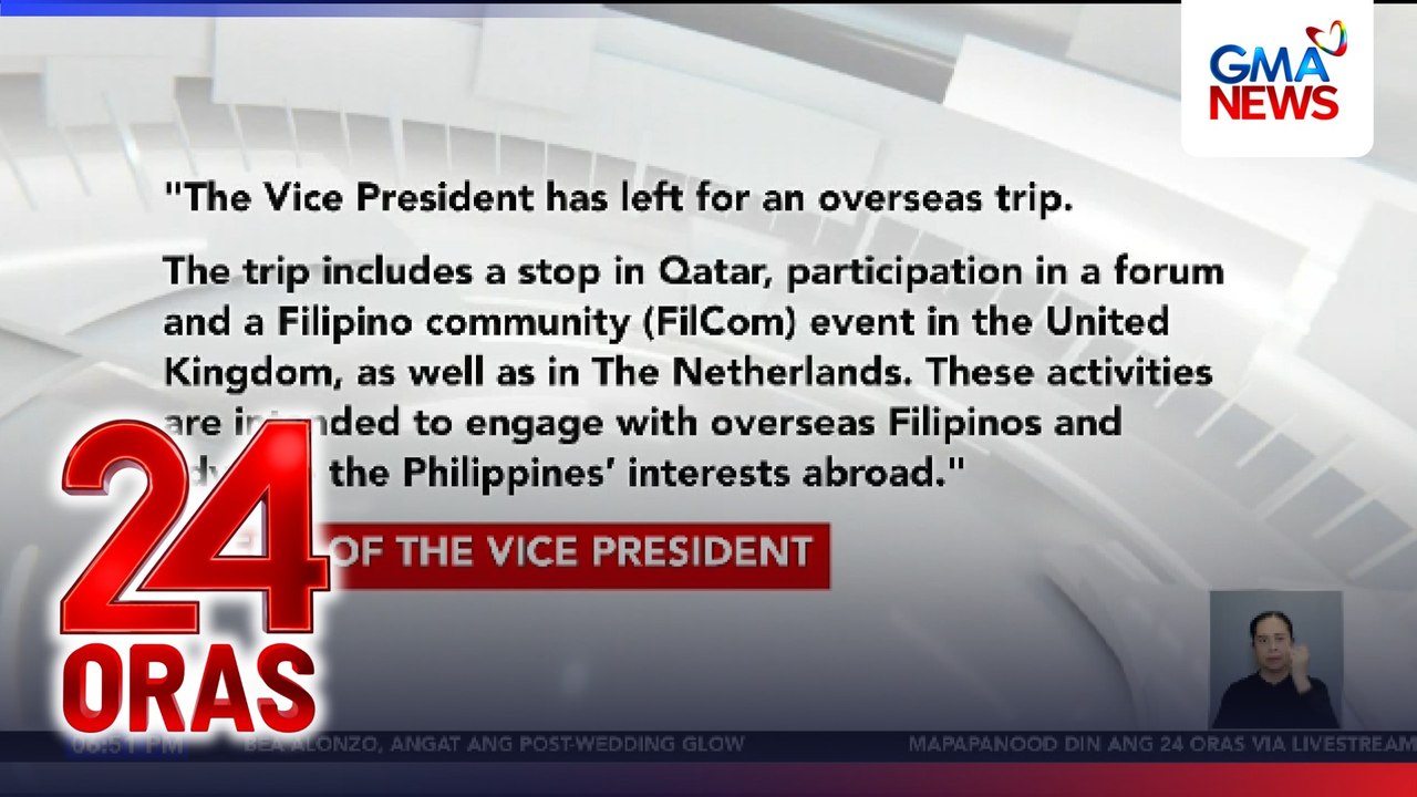 Atty. Poa – Naipaalam na kay VP Duterte ang pagpapa-subpoena sa tax, bank at AMLC records nila ng mister | 24 Oras