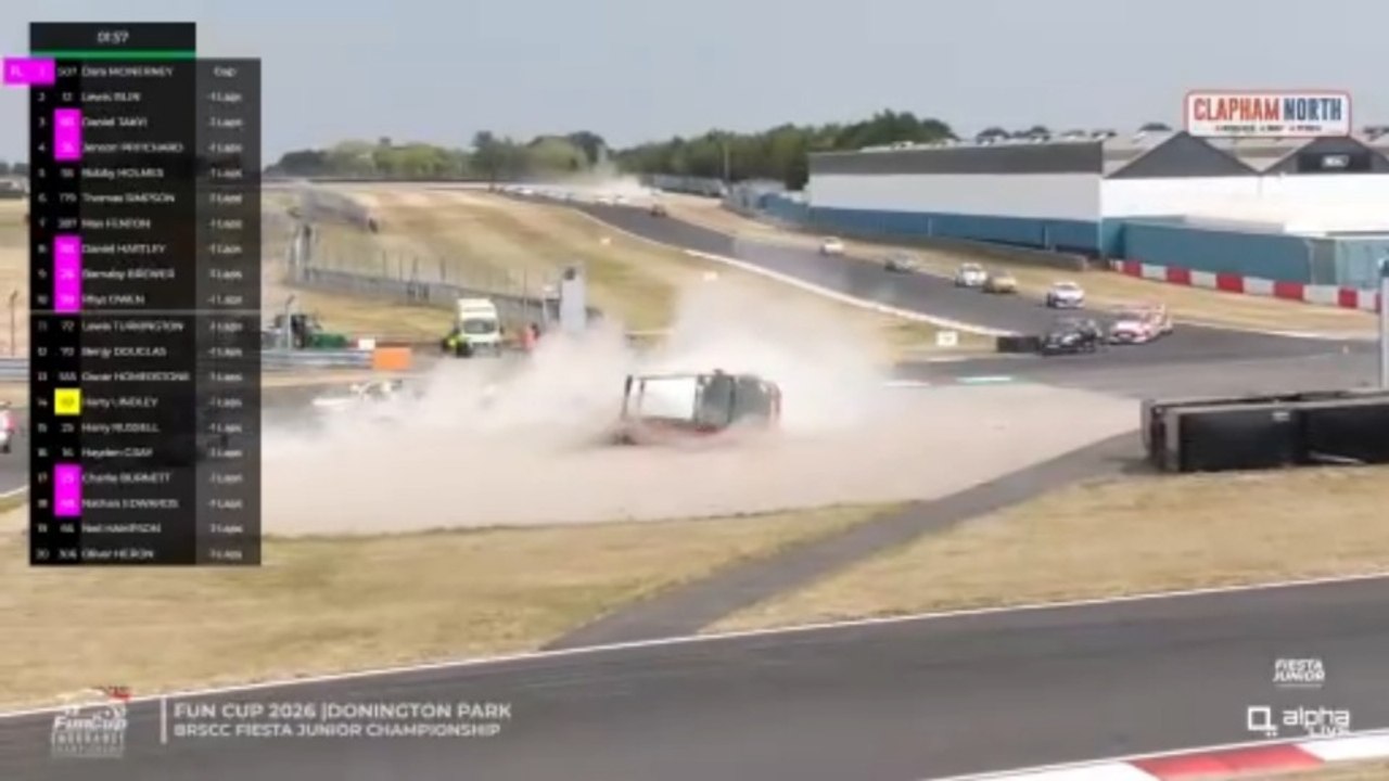BRSCC Fiesta Junior Championship 2026 Donington Race 1 Pritchard Flip