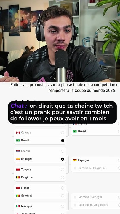En live tout les mercredis à 18h